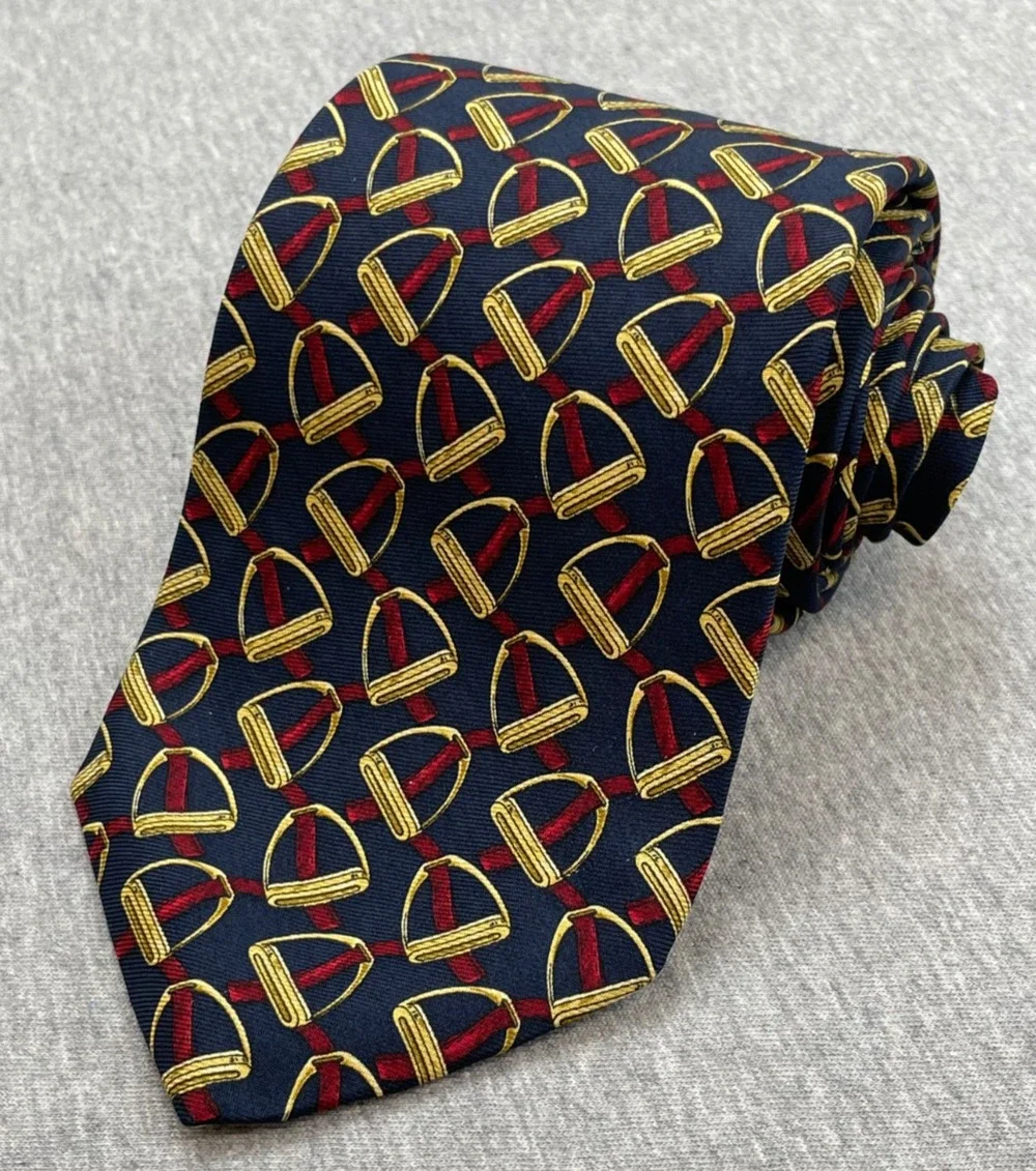 Brooks Brothers Makers Tie Men Geometric 100% Silk 3.5